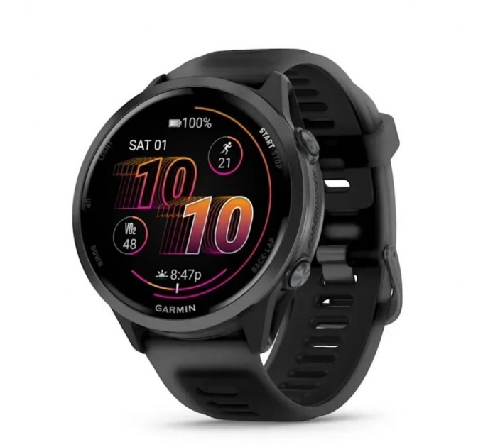 Garmin Смарт-годинник Garmin Forerunner 570 47mm Slate Gray with Black/Translucent Black Silicone with Slate Buckle (010-02971-40)