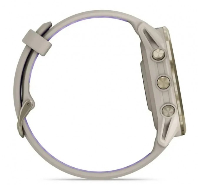 Garmin Смарт-годинник Garmin Forerunner 970 French Gray Soft Gold Titanium with French Gray/Translucent Indigo Silicone with Soft Gold Buckle (010-02969-62)