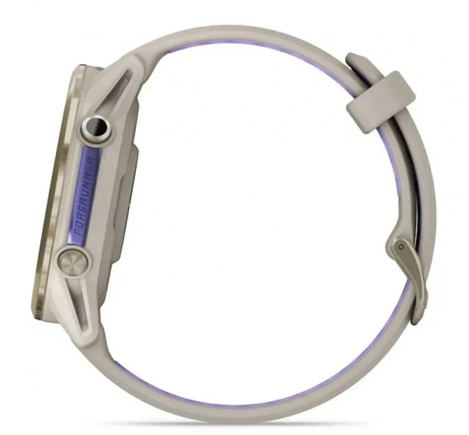 Garmin Смарт-годинник Garmin Forerunner 970 French Gray Soft Gold Titanium with French Gray/Translucent Indigo Silicone with Soft Gold Buckle (010-02969-62)