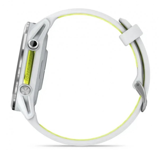 Garmin Смарт-годинник Garmin Forerunner 970 Whitestone Titanium with Whitestone/Translucent Amp Yellow Silicone with Silver Buckle (010-02969-61)