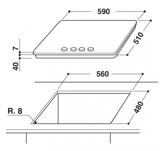 Whirlpool Варильна поверхня Whirlpool GMA 6422/IX