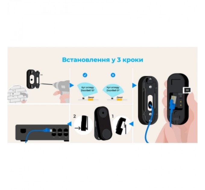 Панель виклику Reolink Video Doorbell WiFi (D340W)