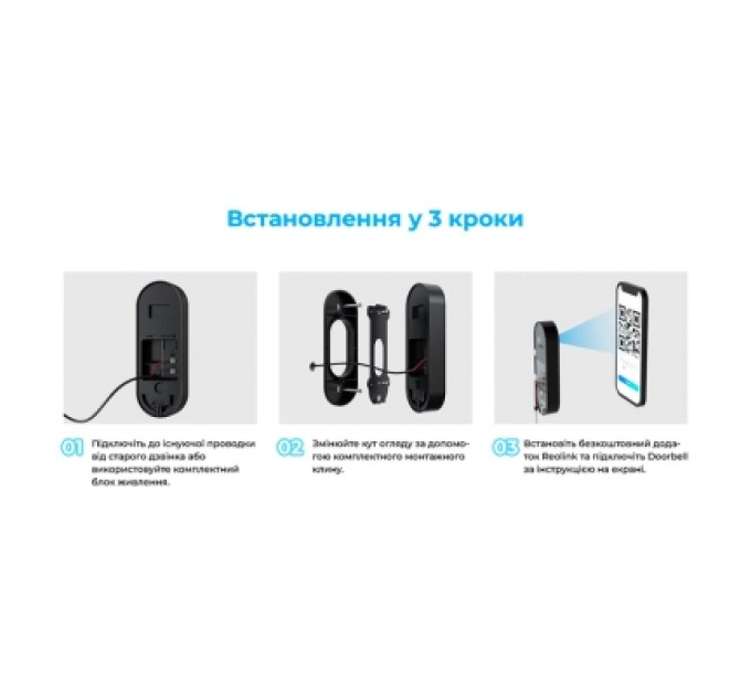 Панель виклику Reolink Video Doorbell WiFi (D340W)