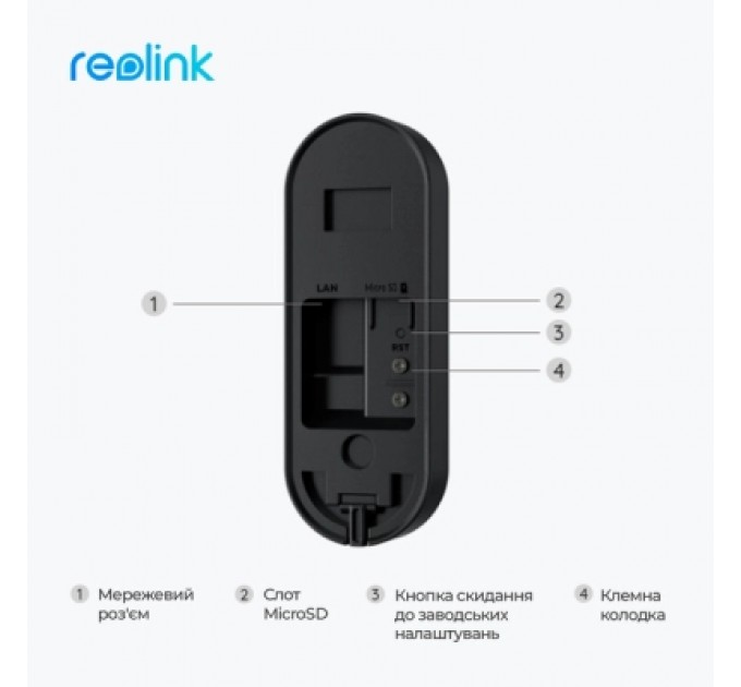 Панель виклику Reolink Video Doorbell WiFi (D340W)