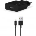 Ttec Мережевий зарядний пристрій Ttec SmartCharger USB 2.1А Black (2SCS20LS) + кабель Lightning