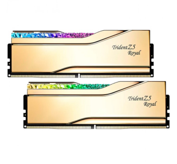 G.Skill Модуль пам'яті для комп'ютера DDR5 32GB (2x16GB) 6000 MHz Trident Z5 Royal Gold G.Skill (F5-6000J2836G16GX2-TR5G)