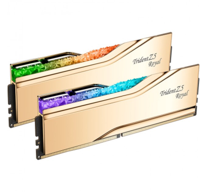 G.Skill Модуль пам'яті для комп'ютера DDR5 32GB (2x16GB) 6000 MHz Trident Z5 Royal Gold G.Skill (F5-6000J2836G16GX2-TR5G)