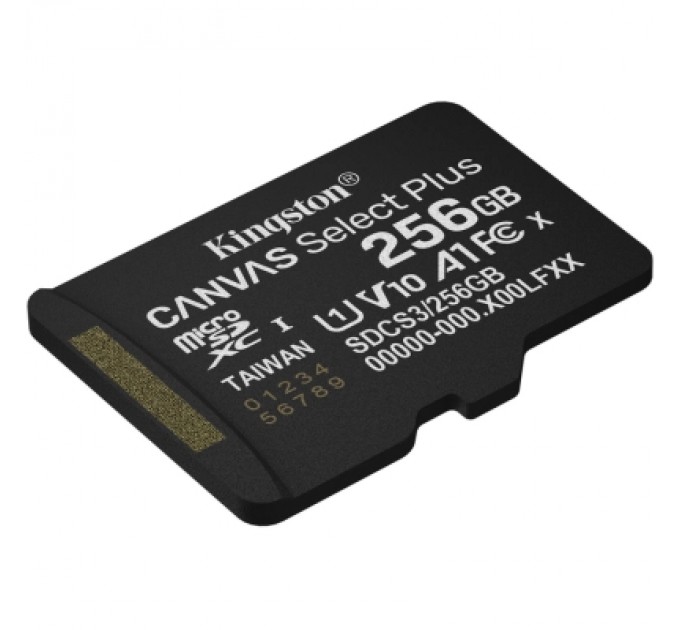 Карта пам'яті Kingston 256GB microSDXC class 10 UHS-I U3 V30 A1 Canvas Select Plus (SDCS3/256GBSP)