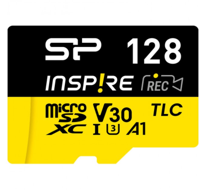 Карта пам'яті Silicon Power 128GB microSDXC class 10 UHS-I U3 V30 A1 Inspire (SP128GBSTXLV3V1NSP)