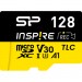 Карта пам'яті Silicon Power 128GB microSDXC class 10 UHS-I U3 V30 A1 Inspire (SP128GBSTXLV3V1NSP)