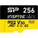 Карта пам'яті Silicon Power 256GB microSDXC class 10 UHS-I U3 V30 A1 Inspire (SP256GBSTXLA2V1NSP)