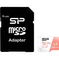Карта пам'яті Silicon Power 64GB microSDXC class 10 UHS-I U3 V30 A1 Superior (SP064GBSTXDV3V20SP)