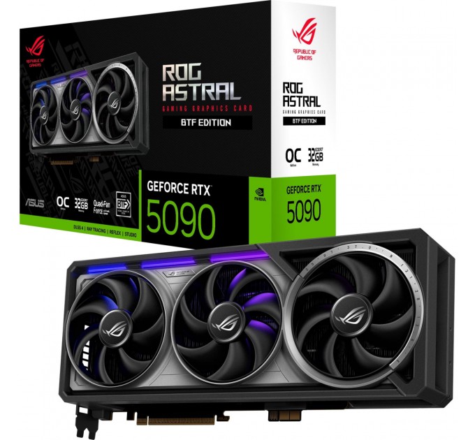ASUS Відеокарта ASUS GeForce RTX5090 32GB ROG ASTRAL BTF OC GAMING (ROG-ASTRAL-RTX5090-O32G-BTF-GAMING)