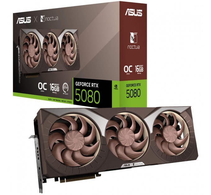 ASUS Відеокарта GF RTX 5080 16GB GDDR7 Noctua OC Asus (RTX5080-O16G-NOCTUA)