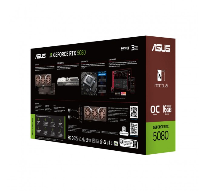 ASUS Відеокарта GF RTX 5080 16GB GDDR7 Noctua OC Asus (RTX5080-O16G-NOCTUA)
