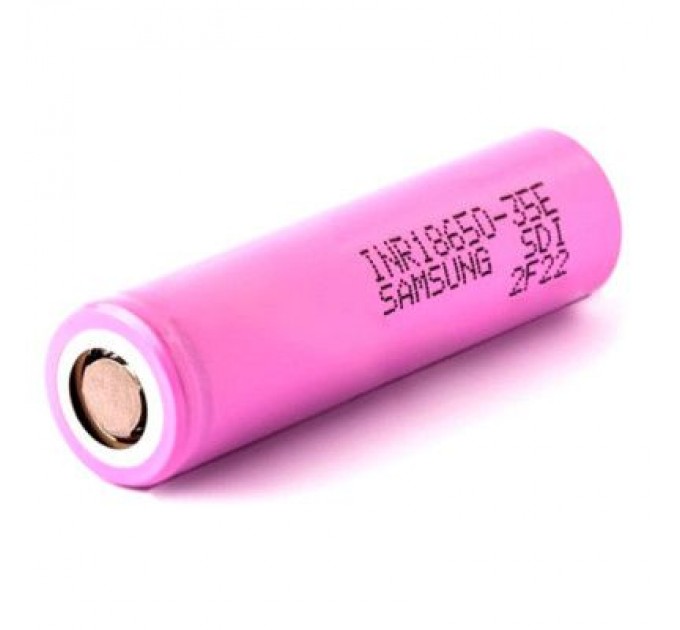 Акумулятор 18650 3500mAh, 8A, 4.2/3.6/2.5V, pink Samsung (INR18650-35E)