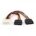 Cablexpert Кабель живлення Molex to 2xSATA power 0.3m Cablexpert (CC-SATA-PSY-0.3M)
