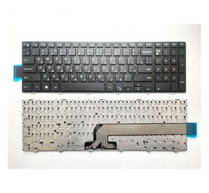 Dell Клавіатура ноутбука Dell Inspiron 15-3000/15-5000 Series черная с черной рамкой UA (A43874)