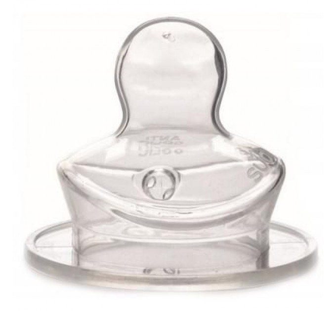 Соска Suavinex силіконова, анатомічна, серед. потік, 0-6 міс (300866)