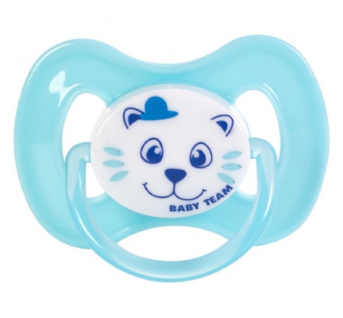 Пустушка Baby Team силіконова вишнеподібної форми 0+ міс (3003_блакитний)