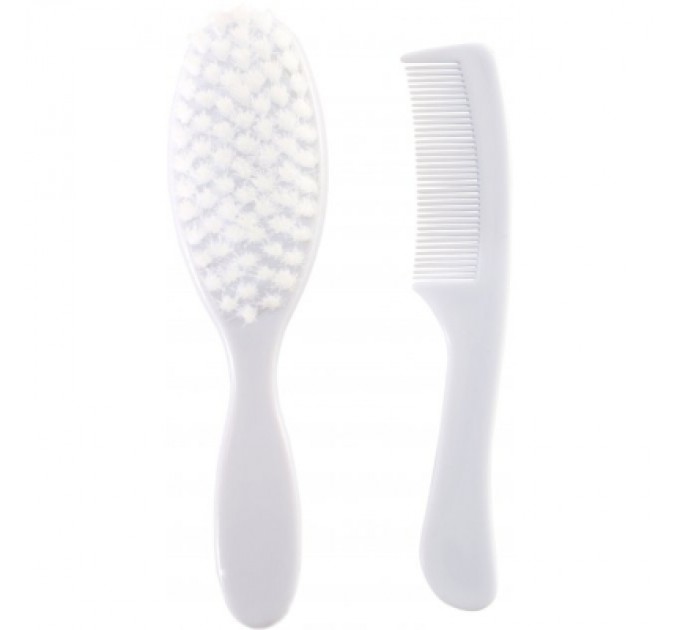 Набір для догляду за дитиною Baby Team гребінець і щітка Білий (7105_білий)