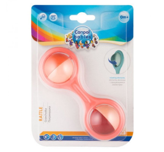 Брязкальце Canpol Штанга з рухомими елементами рожевий (56/153_pin)