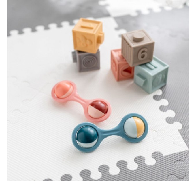 Брязкальце Canpol Штанга з рухомими елементами рожевий (56/153_pin)