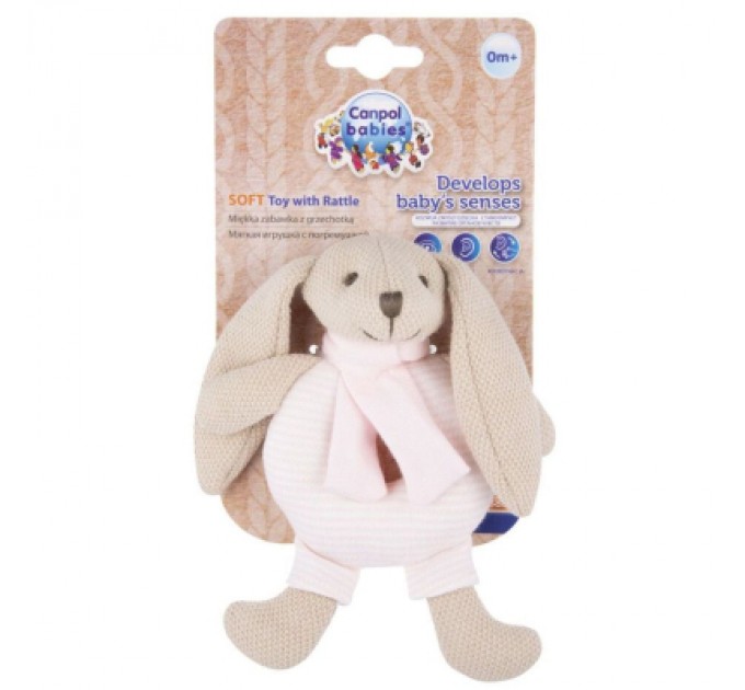 Брязкальце Canpol м'яка Кролик рожевий (80/201_pin)