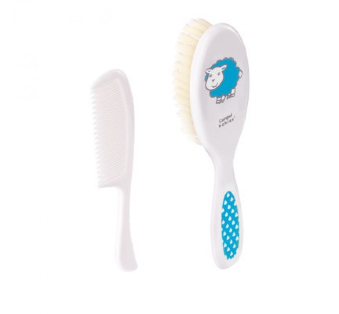 Набір для догляду за дитиною Canpol babies Newborn Baby Щітка та гребінець для волосся блакитний (2/417)