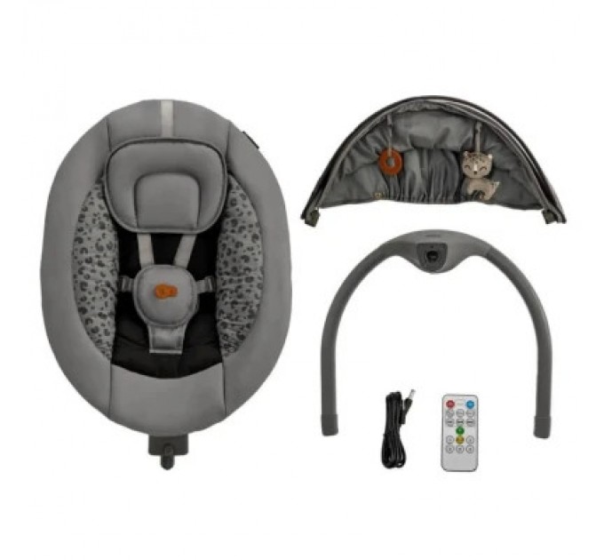Крісло-гойдалка Kinderkraft Lumi 2 Dark Grey (5902533925025)