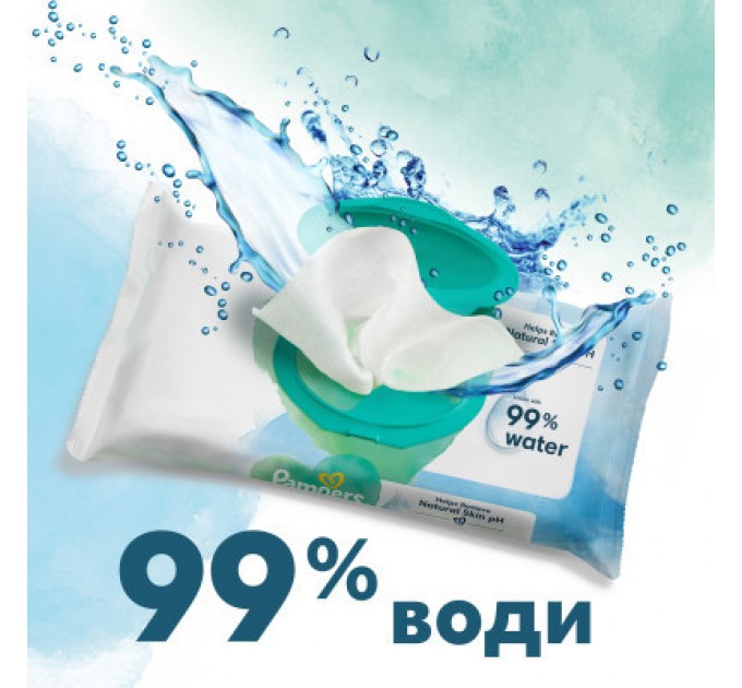 Pampers Дитячі вологі серветки Pampers Harmonie Aqua 15 пачок x 48 шт (8006540510247)