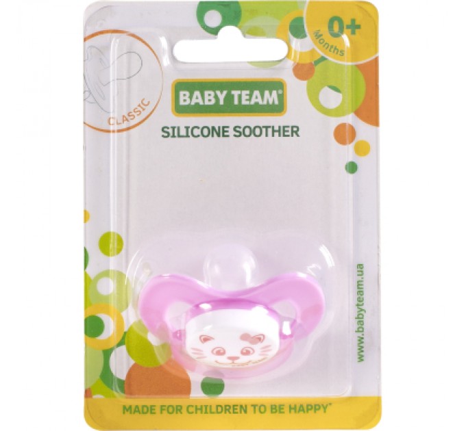 Baby Team Пустушка Baby Team Силіконова класична від народження (4824428030076)