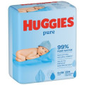 Huggies Дитячі вологі серветки Huggies Pure 56 х 4 шт (5029053550121)
