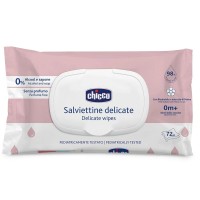 Дитячі вологі серветки Chicco м`які очищаючі, делікатні, 72 шт. (12050.60)
