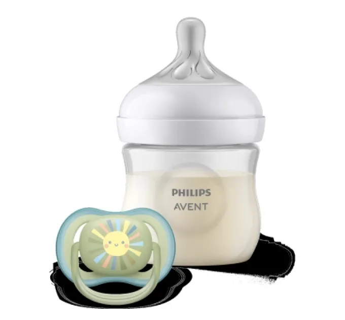 Philips AVENT Набір для годування новонароджених Philips AVENT Natural Природний Потік пляшечка 125 мл + пустушка Ultra Air 0-6 міс (SCD837/10)