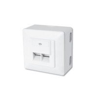 Комп'ютерна розетка Digitus 2xRJ45 STP, cat. 6, для відкритої проводки (DN-9006-N)