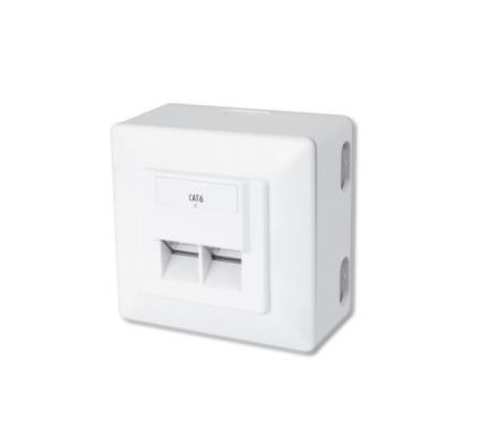 Assmann Комп'ютерна розетка Digitus 2xRJ45 STP, cat. 6, для відкритої проводки (DN-9006-N)