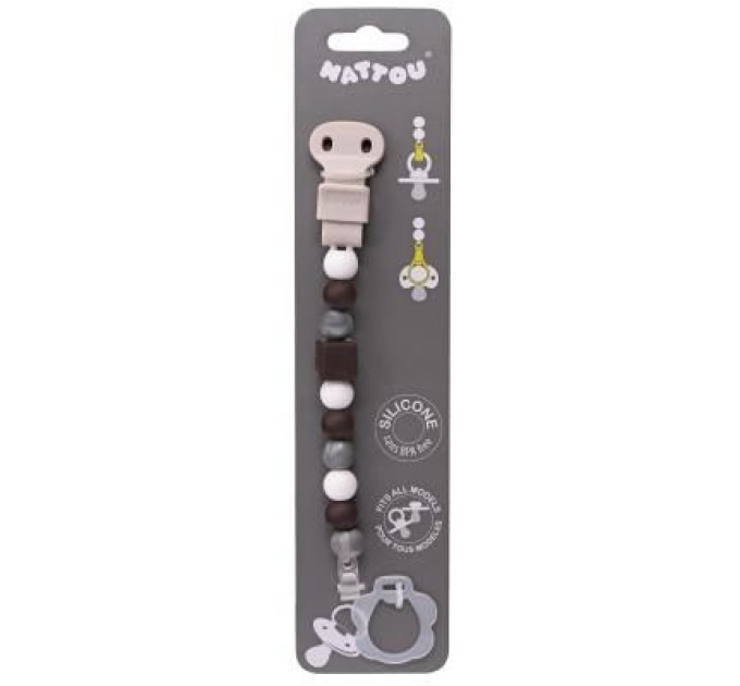 Nattou Кліпса для пустушок Nattou коричневая (878579)