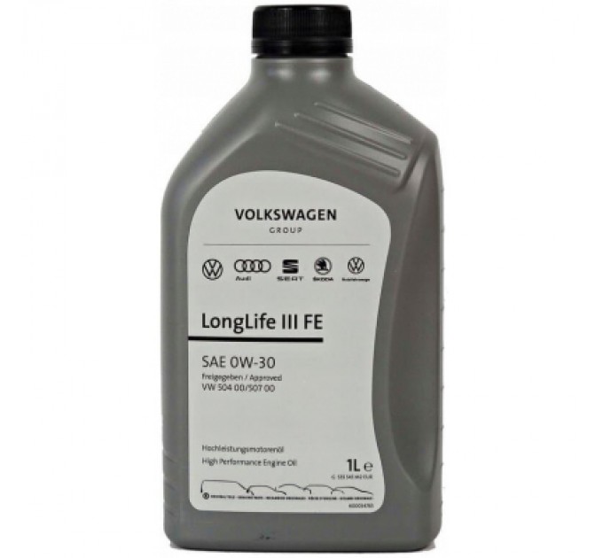 Моторна олива Volkswagen VW LongLife III FE 0W-30, 1л (73034)