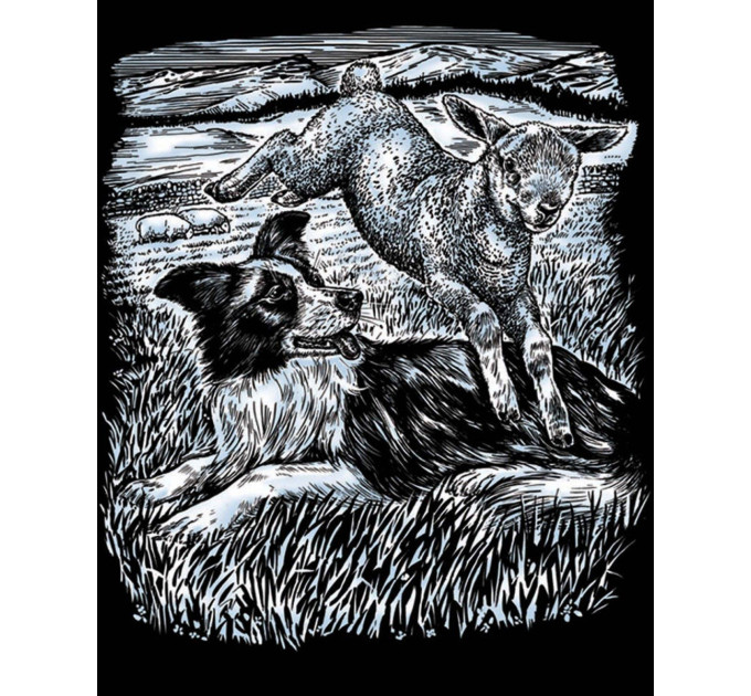 Sequin Art Набір для творчості Sequin Art ARTFOIL SILVER Sheepdog and Lamb (SA0606)