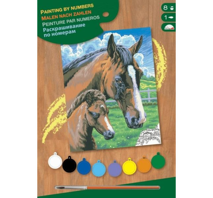 Sequin Art Набір для творчості Sequin Art PAINTING BY NUMBERS JUNIOR Horse and Foal (SA0030)