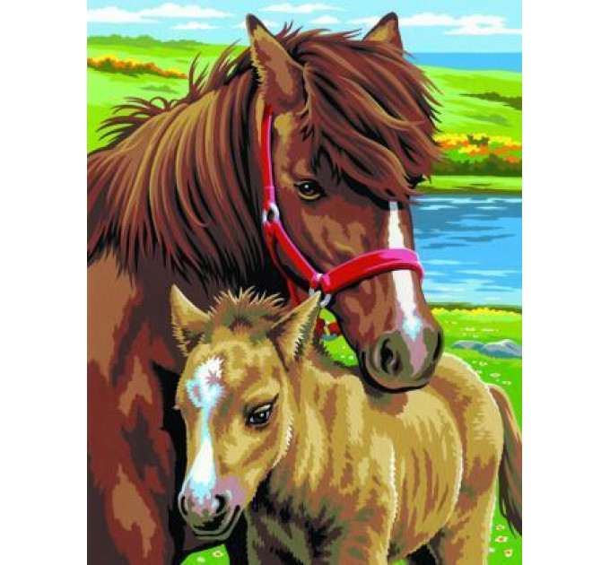 Sequin Art Набір для творчості Sequin Art PAINTING BY NUMBERS JUNIOR-PAIRS Horses (SA0215)