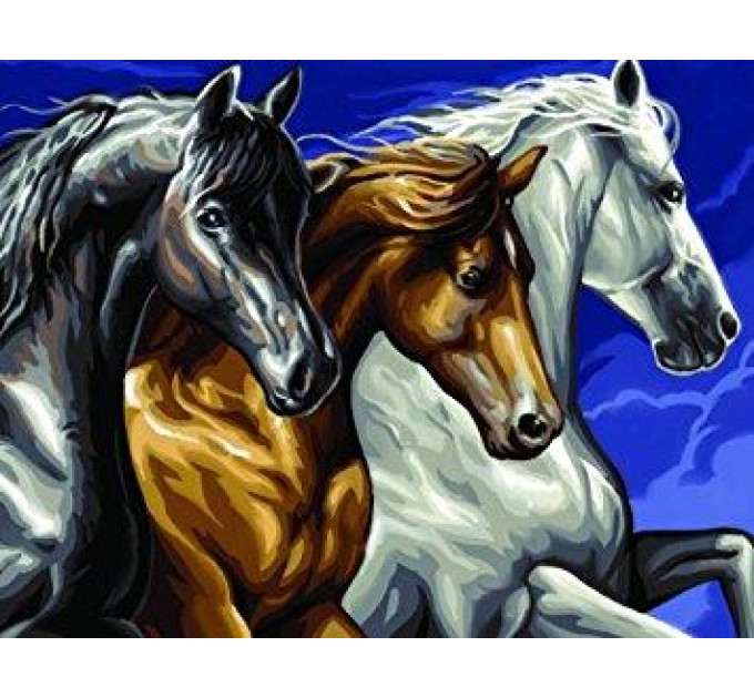 Sequin Art Набір для творчості Sequin Art PAINTING BY NUMBERS SENIOR Wild Horses (SA1040)