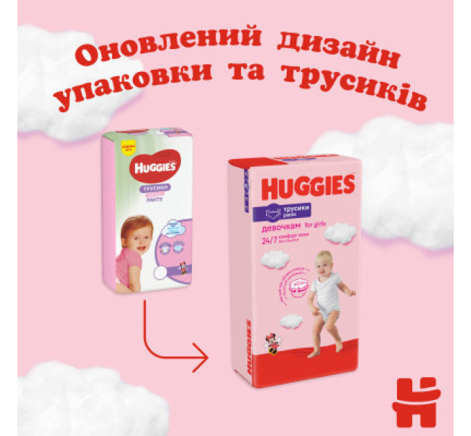 Huggies Підгузки Huggies Pants 6 (15-25 кг) для дівчаток 60 шт (5029053564135)