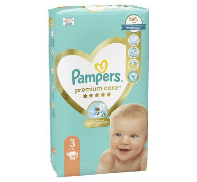 Pampers Підгузки Pampers Premium Care Midi Розмір 3 (6-10кг), 60 (4015400274780)