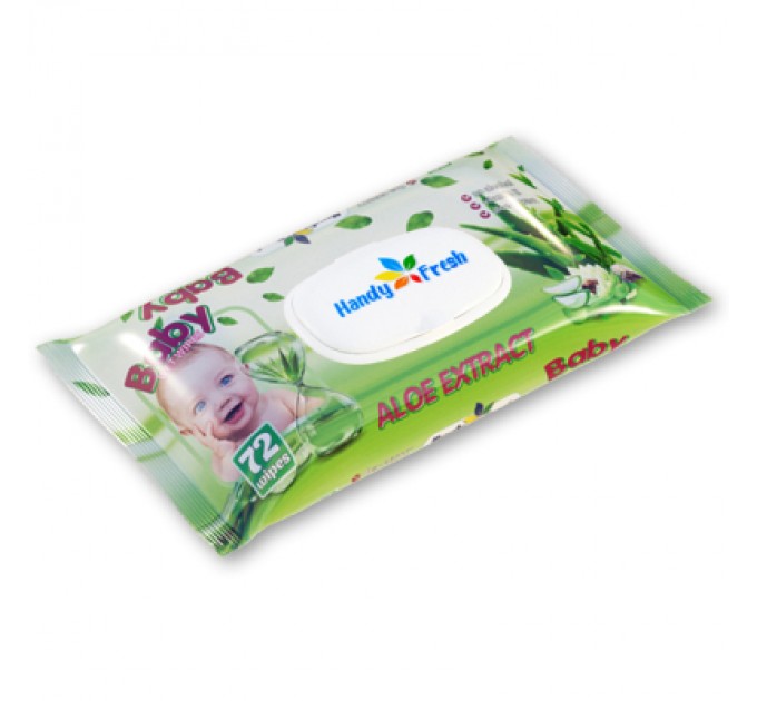 Дитячі вологі серветки Handy Fresh алое без клапана, 72 шт (4820237500120)