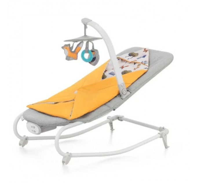 Крісло-гойдалка Kinderkraft шезлонг Felio 2 Forest Yellow (5902533921102)