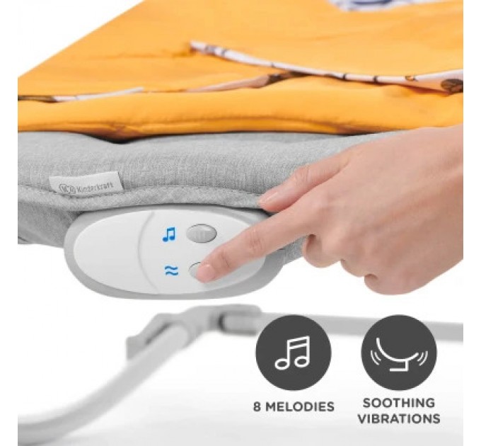 Крісло-гойдалка Kinderkraft шезлонг Felio 2 Forest Yellow (5902533921102)