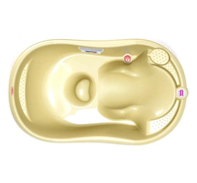 Ok Baby Ванночка Ok Baby Onda з анатомічною гіркою і термодатчиком, жовтий (38231300)