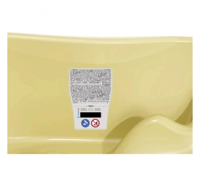 Ok Baby Ванночка Ok Baby Onda з анатомічною гіркою і термодатчиком, жовтий (38231300)